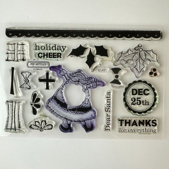 My Acrylix Winter Holiday Decorative Stamps Set c1481 - Picture 1 of 2